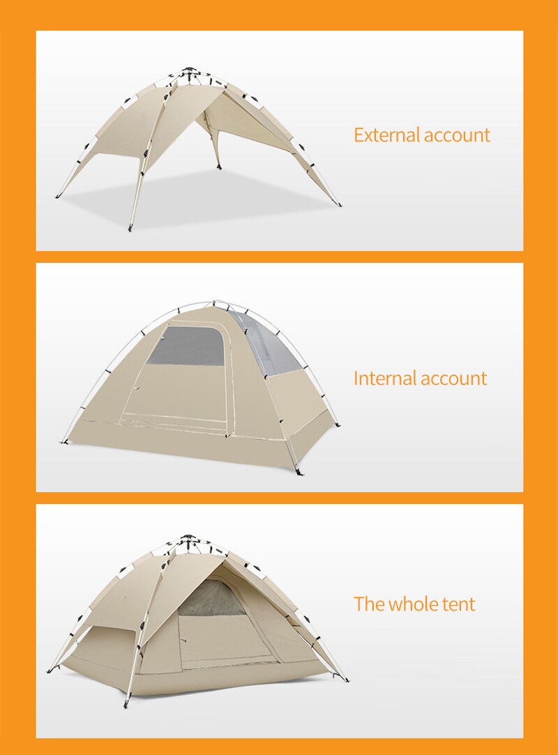 Cheap Goat Tents Automatic Pop up Tent Outdoor Camping Sun Shelter Rainproof Sun Protection Tents Picnic Barbecue Camping Equipment   